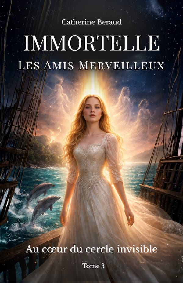 Couverture du roman initiatique Les Amis Merveilleux, Immortelle tome 3, de Catherine Beraud